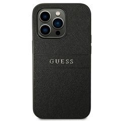 Guess Saffiano Strap Case for iPhone 14 Pro - Black-thumb-2