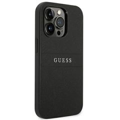 Guess Saffiano Strap Case for iPhone 14 Pro - Black-thumb-3