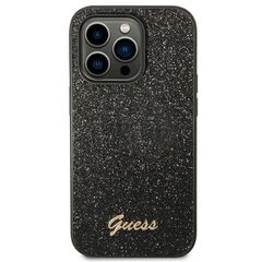 Guess Glitter Script Case for iPhone 14 Pro - Black-thumb-2