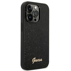 Guess Glitter Script Case for iPhone 14 Pro - Black-thumb-3