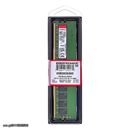 Kingston UDIMM ECC 8GB DDR4 1Rx8 Hynix D 2666MHz PC4-21300 KSM26ES8/8HD