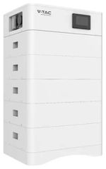 V-TAC Kit 5 στοιβαζόμενο Σύστημα Αποθήκευσης Ενέργειας BSS υψηλής τάσης 25kWh LiFePO4 με BMS, βάση και κουτιού ελέγχου, 100Ah, 252,6V, IP65, CEI 0-21 10χ εγγύηση 120025