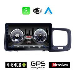 KIROSIWA 4+64GB VOLVO S60 (2010 - 2018) Android οθόνη αυτοκίνητου 4GB με GPS WI-FI (ηχοσύστημα αφής 9" ιντσών Youtube Playstore MP3 USB Radio Bluetooth Mirrorlink 4x60W Apple Carplay Android Auto)