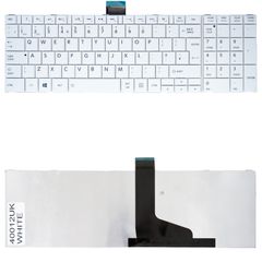 Πληκτρολόγιο Laptop Keyboard TOSHIBA Satellite L870-18J 0kn0-zw1gr23 // nsk-tvasu 0l // 9z.n7usu.a0l UK No Frame White (Κωδ.40012UKWHITE)