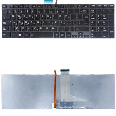 Πληκτρολόγιο Ελληνικό - Greek Keyboard Laptop TOSHIBA Satellite L870-18J 0kn0-zw1gr23 // nsk-tvasu 0l // 9z.n7usu.a0l GR Backlight Silver Frame (Κωδ.40012GRSILVERBACKLIT)