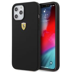 Ferrari "On Track" Liquid Silicone Case Θήκη προστασίας – iPhone 12 Pro Max Μαύρη/3D Logo