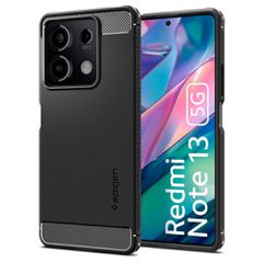 Spigen Rugged Armor Back Cover Πλαστικό / Σιλικόνης Ανθεκτική για Xiaomi Redmi Note 13 5G - Μαύρο