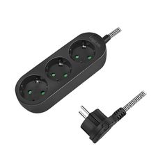 Logilink LPS261 Πολύπριζο 3 Θέσεων 1,5m - Μαύρο