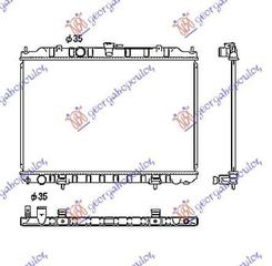 Ψυγείο Νερού 2.0-2.5 (Με/Χωρίς A/C) [Έως 2007] (45x69) Nissan X-Trail 2001-2014