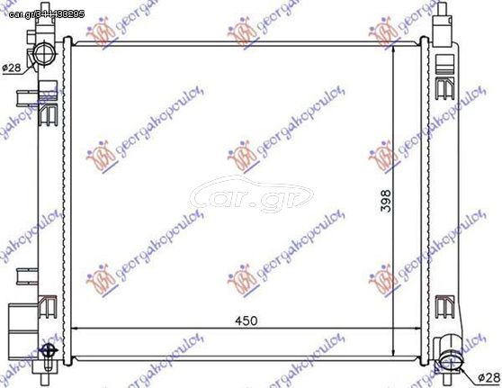 Ψυγείο Νερού 1.2 DIG (45x40) (Μηχανικό/Αυτόματο Σασμάν) (HR12DDR) Nissan Micra (K13) 2010-2013