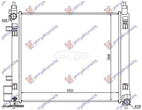 Ψυγείο Νερού 1.2 DIG (45x40) (Μηχανικό/Αυτόματο Σασμάν) (HR12DDR) (Koyo) Nissan Micra (K13) 2010-2013