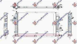 Ψυγείο Νερού 1.7-1.9 CDTi (60x37x2.6) (Brazed) Opel Zafira B 2005-2012