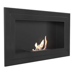 Επιτοίχια εστία βιοαιθανόλης JULIET/1100/TUV/BLACK KRATKI