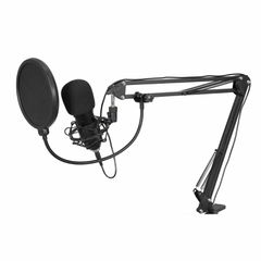 OMNITRONIC BMS-1C USB Condenser Broadcast/Podcast Microphone,Table mount,Pop Filter - OMNITRONIC
