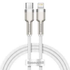 USB-C cable to Lightning Baseus Cafule, White, Power Delivery, 20W, 1m (white)