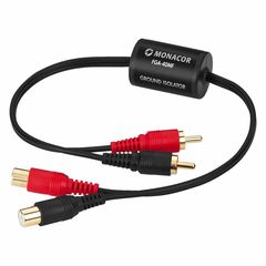 MONACOR FGA-40MF 2x Rca male to 2x Rca female with Ground Isolator - MONACOR