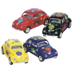 Goki αυτοκινητάκια μεταλλικά "Beetle" VW 6,5εκ. 4 χρώματα - 12 ΤΕΜ