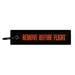 ΜΠΡΕΛΟΚ ΚΕΝΤΗΤΟ RBF REMOVE BEFORE FLIGHT ΜΑΥΡΟ ΜΕ ΠΟΡΤΟΚΑΛΙ ΓΡΑΜΜΑΤΑ