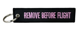 ΜΠΡΕΛΟΚ ΚΕΝΤΗΤΟ RBF REMOVE BEFORE FLIGHT ΜΑΥΡΟ ΜΕ ΡΟΖ ΓΡΑΜΜΑΤΑ