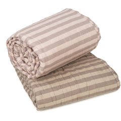 Κουβερλί ultrasonic σχέδιο Chic 100% microfiber σε χρώμα Moca-Beige διαστάσεων 160x240cm