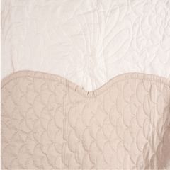 Κουβερλί ultrasonic σχέδιο Loreta 100% microfiber σε χρώμα Beige-Natural διαστάσεων 160x220cm