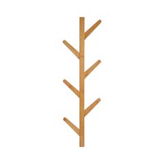 Κρεμάστρα τοίχου Bamboo κάθετη με 6 θέσεις με πλακέ γάντζους διαστάσεων 84x26x6.8cm