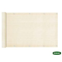 Διαχωριστικό δίχτυ μπαλκονιού 160gr/m² σε εκρού χρώμα 0,75x6m GRASHER με κρίκους