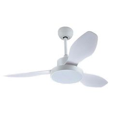 Ανεμιστήρας οροφής Φ122cm 35W σε λευκό χρώμα με LED ενδιάμεσο φως & τηλεχειριστήριο με 6 ταχύτητες