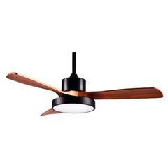 Ανεμιστήρας οροφής Φ122cm 35W σε μαύρο και ξύλο με LED 32W DIMMABLE φωτισμό & τηλεχειριστήριο με 6 ταχύτητες