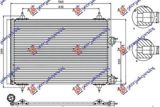 Ψυγείο A/C Βενζίνη/Πετρέλαιο (51x37) Peugeot 307 2001-2005