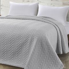 Κουβέρτα μονή Waves ζακάρ 11174 διαστάσεων 170x270cm σε χρώμα γκρι