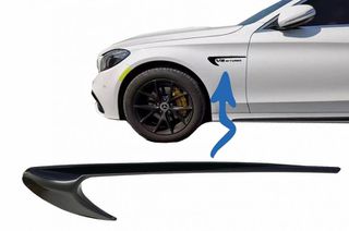 Αυτοκόλλητα Σήματα Φτερού Για Mercedes-Benz  GLC X253 , C-Class W205 , E--Class W213 Μαύρο Γυαλιστερό 2 Τεμάχια