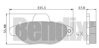 ΤΑΚΑΚΙΑ ΕΜΠΡ FIAT CINQUE-PUNTO I/II/III 8V-SEICENTO-Y 8V-N.P BENDIX 510108