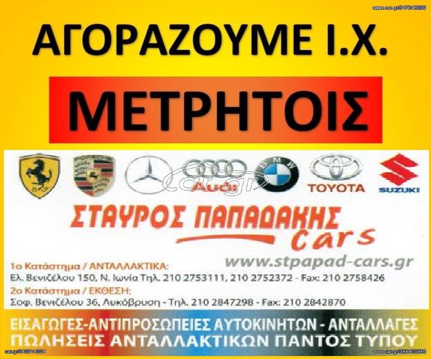 Κόμπακτ / Hatchback 2018 ΑΓΟΡΑΖΟΥΜΕ ΤΟ ΑΥΤΟΚΙΝΗΤΟ ΣΑΣ ΑΜΕΣΑ ΚΑΙ ΑΠΟΛΥΤΟΥ  ΜΕΤΡΗΤΟΙΣ