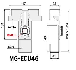 Disec MG-ECU Μαγνητική Κλειδαριά Κλειδώματος Εγκεφάλου-MG-ECU46