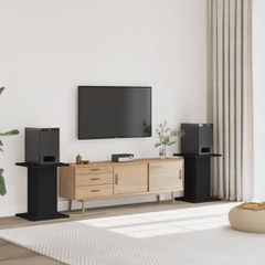 vidaXL Βάσεις Ηχείων 2 Τεμ. Μαύρες 30x30x60 εκ. Επεξ. Ξύλο
