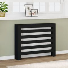 vidaXL Κάλυμμα Καλοριφέρ Μαύρο 104x20x82 εκ. από Επεξεργασμένο Ξύλο