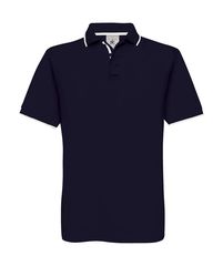 Ανδρικό Στυλάτο βαμβακερό Polo  | Safran Sport Tipped Polo | PU413 Navy/White