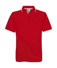 Ανδρικό Στυλάτο βαμβακερό Polo  | Safran Sport Tipped Polo | PU413 Red/White