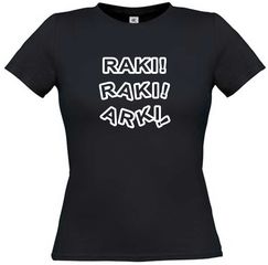 Γυναικείο T-shirt με Design Raki Black