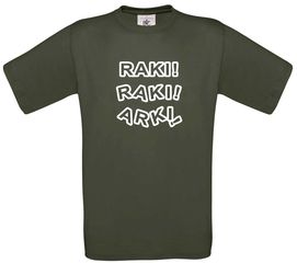 T-shirt με Design Raki! Khaki