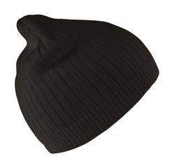 Σκούφος Βαμβακερός | Delux Double Knit Cotton Beanie Hat | RC074X Black