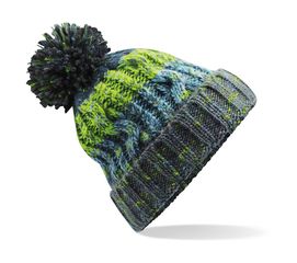 Σκούφος | Corkscrew Pom Pom Beanie |  B486 Electric Grey