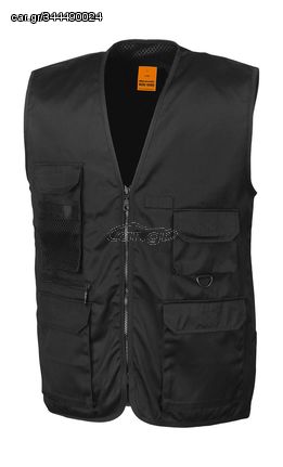 Ανδρικό Τζάκετ Αμάνικο | Safari Waistcoat | R045X Black