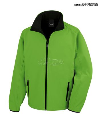 Ανδρικό Μπουφάν Υφασμάτινο | Printable Softshell Jacket| R231M Vivid Green/Black