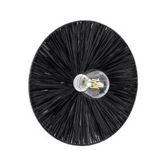 GLOBOSTAR® COLOMBO 02279 Boho Φωτιστικό Τοίχου - Απλίκα με Ντουί 1 x E27 AC 220-240V IP20 - Μαύρο - Μ40 x Π40 x Υ9cm
