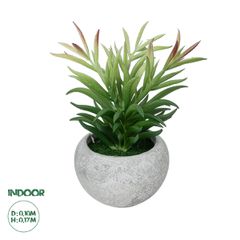 GloboStar® Artificial Garden SUCCULENT CRASSULA POTTED PLANT 21038 Διακοσμητικό Φυτό Κρασούλα Φ10 x Υ17cm