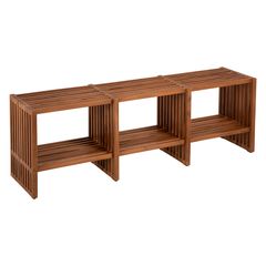 ΚΟΝΣΟΛΑ NYA HM9831 ΜΑΣΙΦ ΞΥΛΟ TEAK ΣΕ ΦΥΣΙΚΟ ΧΡΩΜΑ 130x29,5x46Υ εκ.