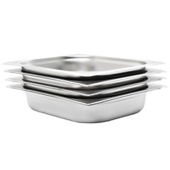 vidaXL Λεκάνες Gastronorm 4 τεμ. GN 1/2 65 χιλ. από Ανοξείδωτο Ατσάλι