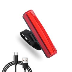 Bicycle Tail Light USB Rechargeable Waterproof Night Riding Warning Light(Red)